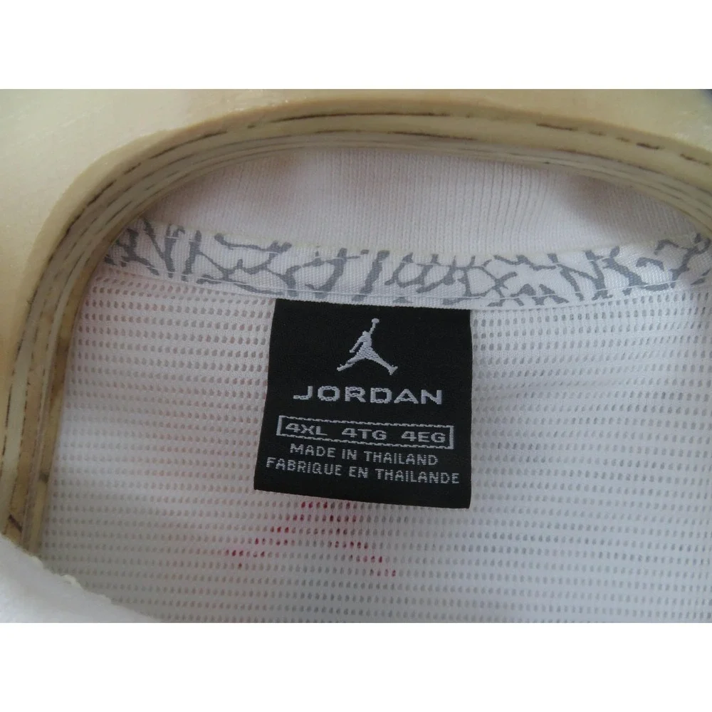 Vintage Air Jordan Polo Shirt Mens 4XL White Sneaker All Over Print Basketball
